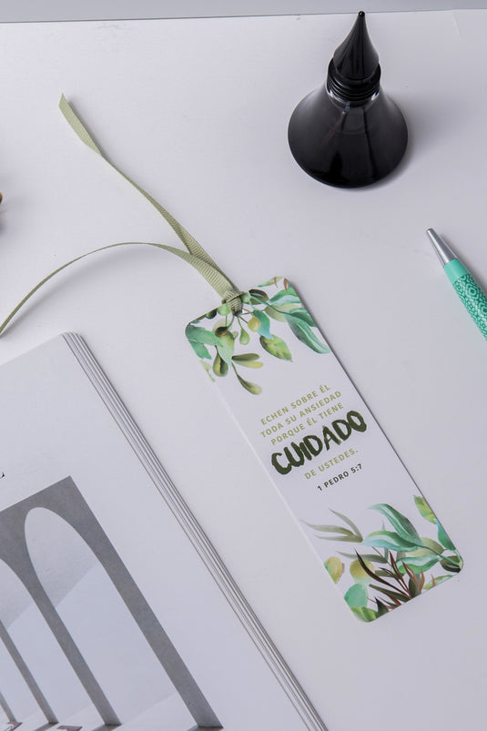 Separador de Libro con Cinta – Echen sobre él toda la ansiedad