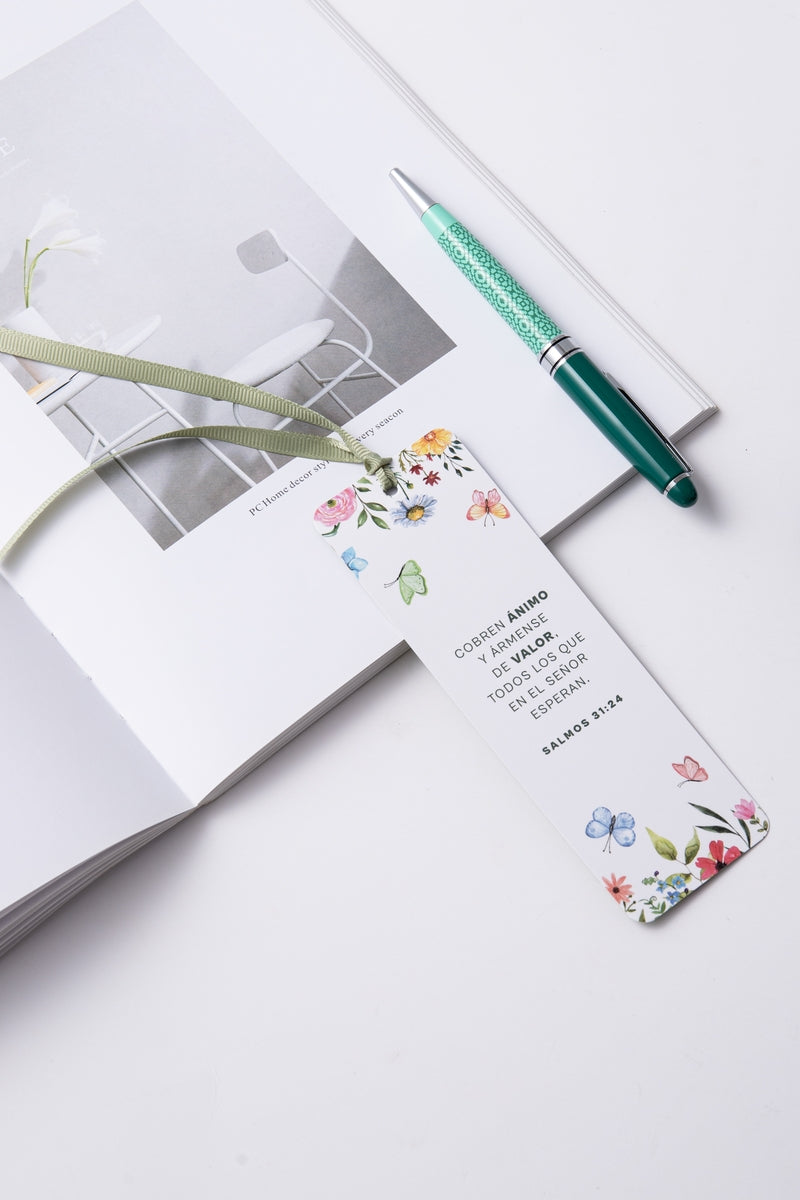 Cargue la imagen en el visor de la galería, Separador de Libro con Cinta – “Cobren ánimo”
