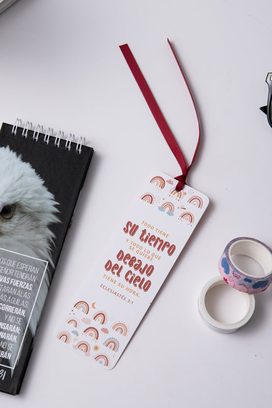 Separador de Libro con Cinta – Todo tiene su tiempo