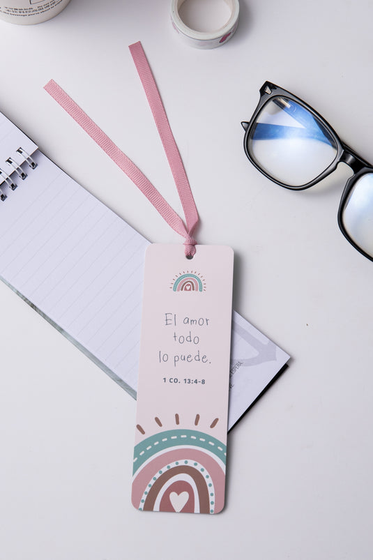 Separador de Libro con Cinta – El amor todo lo puede