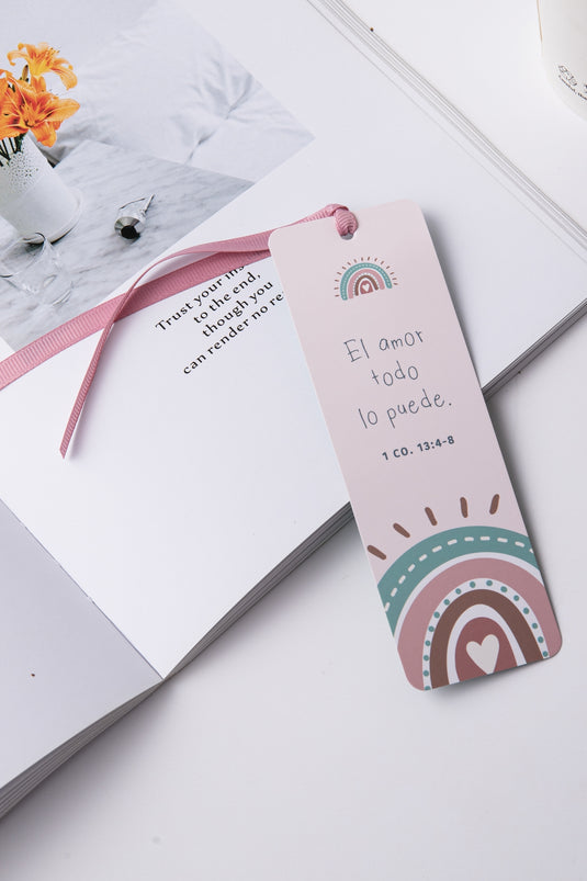 Separador de Libro con Cinta – El amor todo lo puede