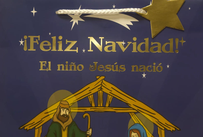 Cargue la imagen en el visor de la galería, Bolsa de regalo grande ¡Feliz Navidad! El Niño Jesús Nació
