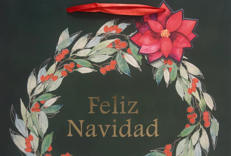 Cargue la imagen en el visor de la galería, Bolsa de regalo grande Feliz Navidad
