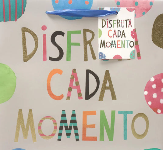 Bolsa de regalo grande Disfruta cada momento