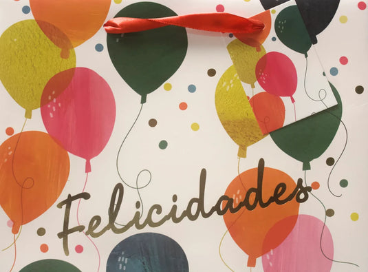 Bolsa de regalo grande Felicidades