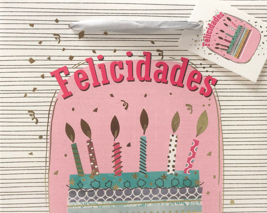 Bolsa de regalo mediana Felicidades