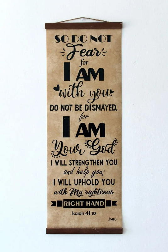 Pergamino grande de cuero sintético– Isaiah 41:10