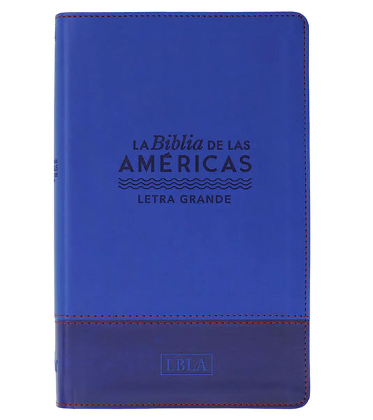 Biblia de las Américas, Letra Grande, Tamaño Manual, i/piel azul