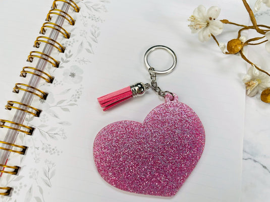 Llavero con glitter Confía en el Señor
