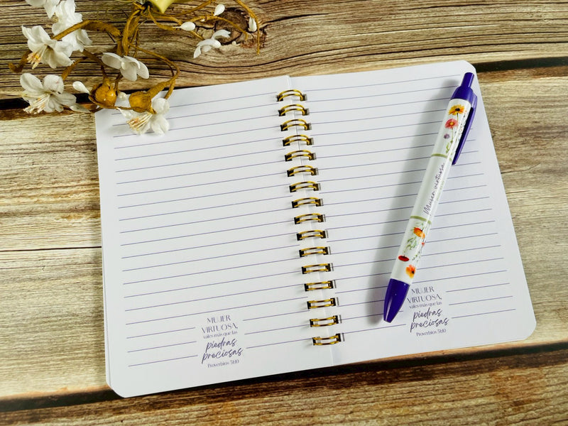 Cargue la imagen en el visor de la galería, Set de Libreta con lapicero- Mujer virtuosa
