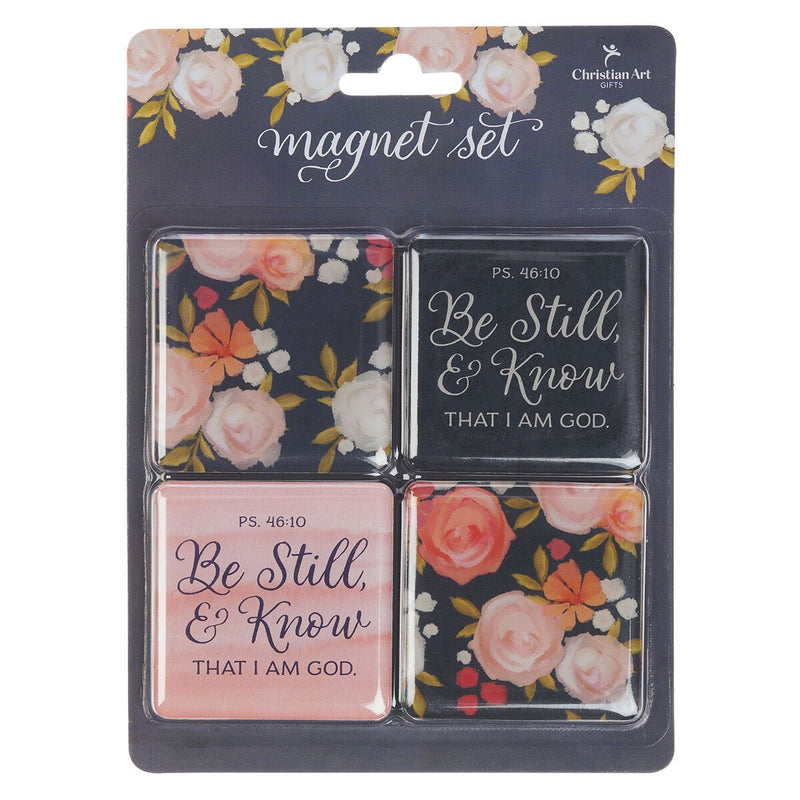 Cargue la imagen en el visor de la galería, Set de 4 imanes "Be Still" – Salmo 46:10

