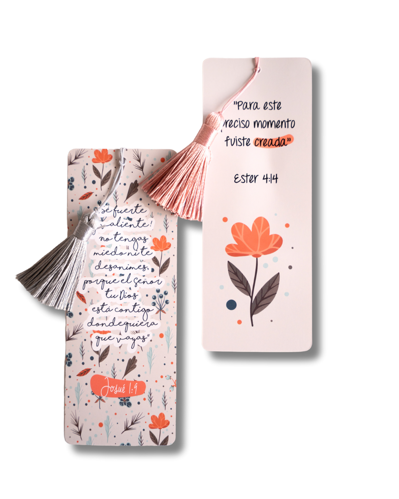 Cargue la imagen en el visor de la galería, Set de 2 separadores con borla "Sé fuerte y valiente"
