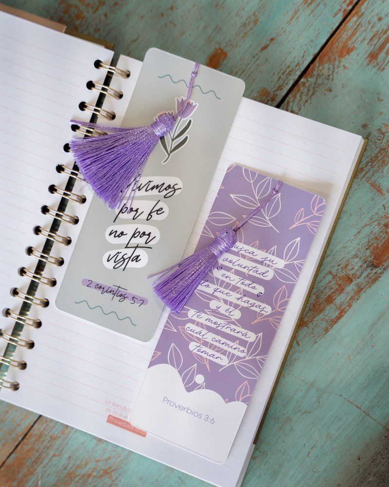 Cargue la imagen en el visor de la galería, Set de 2 separadores con borla "Busca Su voluntad"
