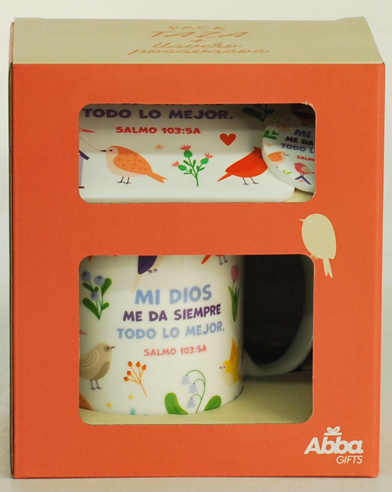 Cargue la imagen en el visor de la galería, Set de Regalo "Mi Dios me da siempre todo lo mejor" – Salmo 103:5
