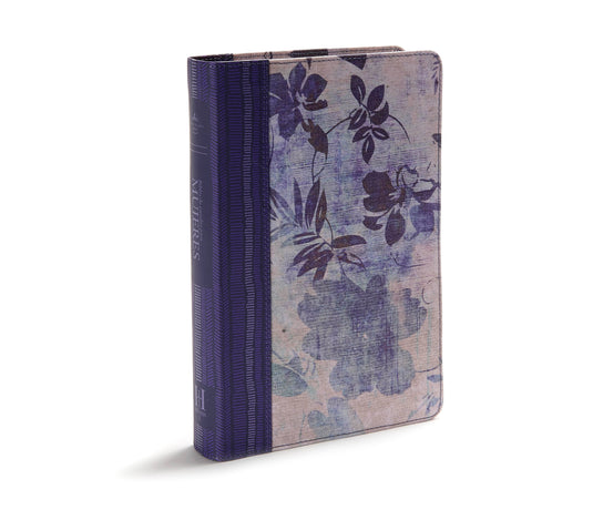 Biblia de Estudio para Mujeres RVR 1960, tela impresa azul floreado