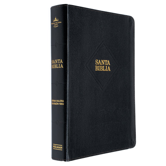 Biblia RVR 1960, Letra Grande, Tamaño manual, piel fabricada negro (edición 2023)