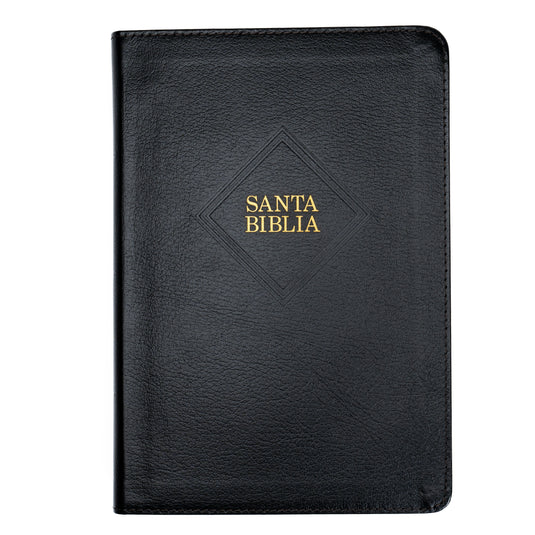 Biblia RVR 1960, Letra Grande, Tamaño manual, piel fabricada negro (edición 2023)