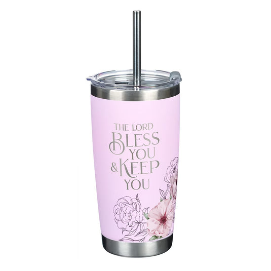 Vaso térmico de acero inoxidable con pajilla 