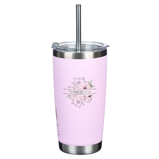 Vaso térmico de acero inoxidable con pajilla 