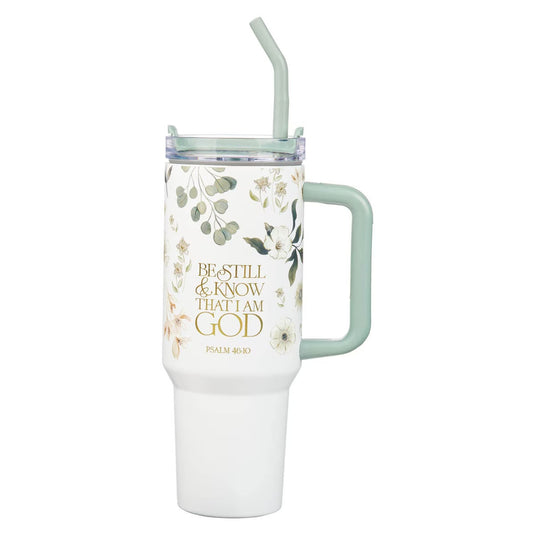 Vaso térmico de acero inoxidable con pajilla 