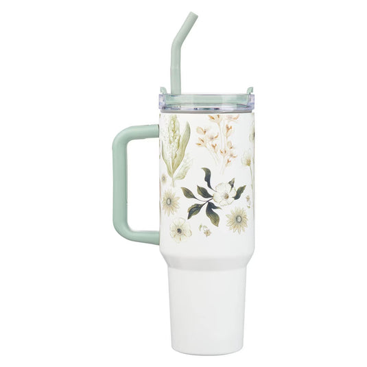 Vaso térmico de acero inoxidable con pajilla 