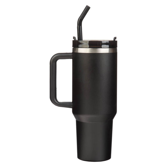 Vaso térmico de acero inoxidable con pajilla 