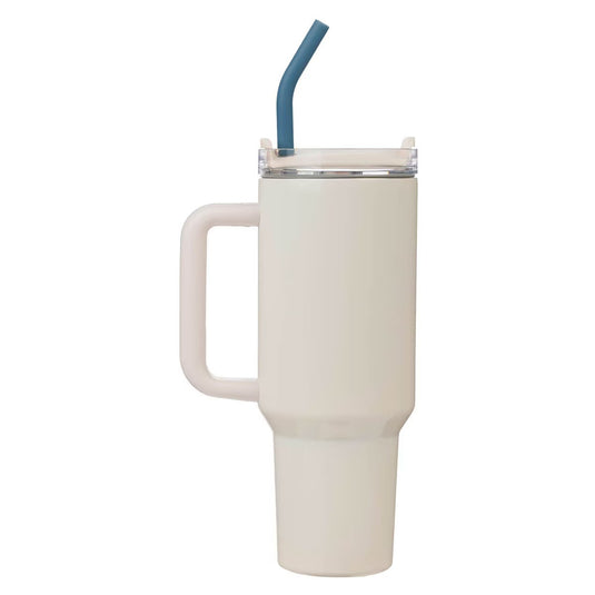 Vaso térmico de acero inoxidable con pajilla "Sweet Friendship" Proverbios 27:9