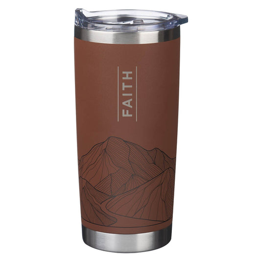 Vaso térmico de acero Inoxidable "Faith Moves Mountains" – Mateo 17:20