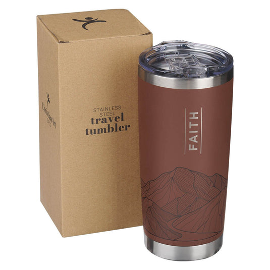 Vaso térmico de acero Inoxidable "Faith Moves Mountains" – Mateo 17:20