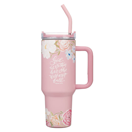 Vaso térmico de acero inoxidable con pajilla 