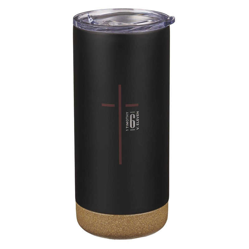 Cargue la imagen en el visor de la galería, Vaso térmico de acero inoxidable "Cross" – 1 Timoteo 6:11
