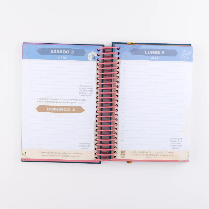 Cargue la imagen en el visor de la galería, Agenda espiral Dios Conmigo
