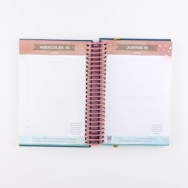 Cargue la imagen en el visor de la galería, Agenda espiral Dios Conmigo
