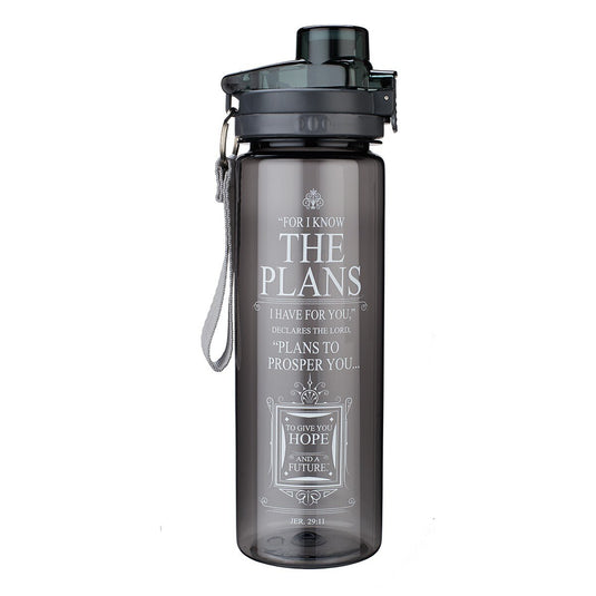 Botella de agua "For I Know the Plans I Have for You" – Jeremías 29:11