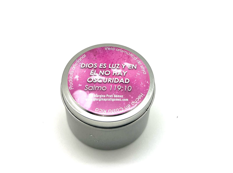 Cargue la imagen en el visor de la galería, Candela aromática lavanda- Dios es luz y en él no hay oscuridad
