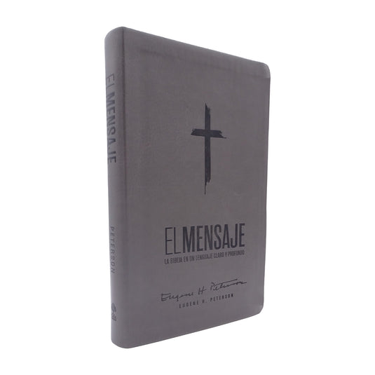 Biblia El Mensaje, imitación piel negro