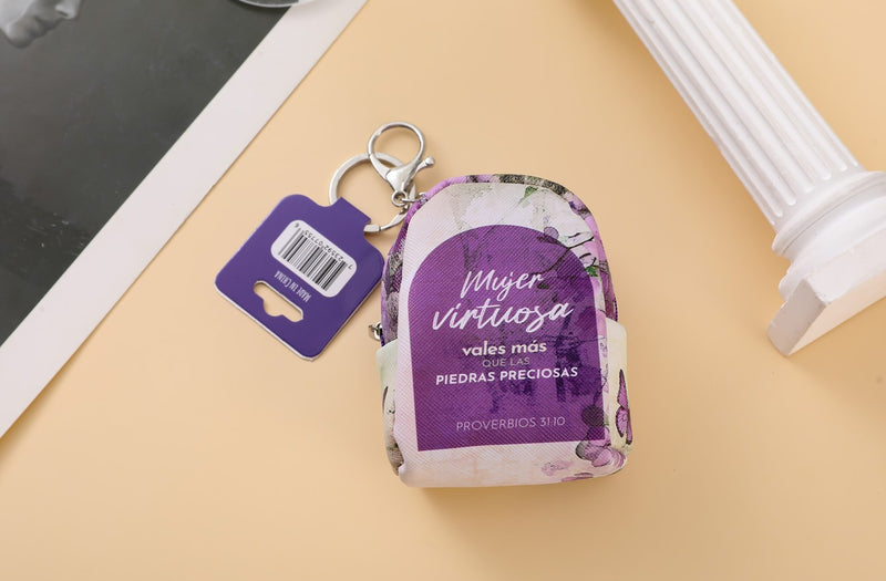 Cargue la imagen en el visor de la galería, Llavero mochila/monedero- Mujer Virtuosa
