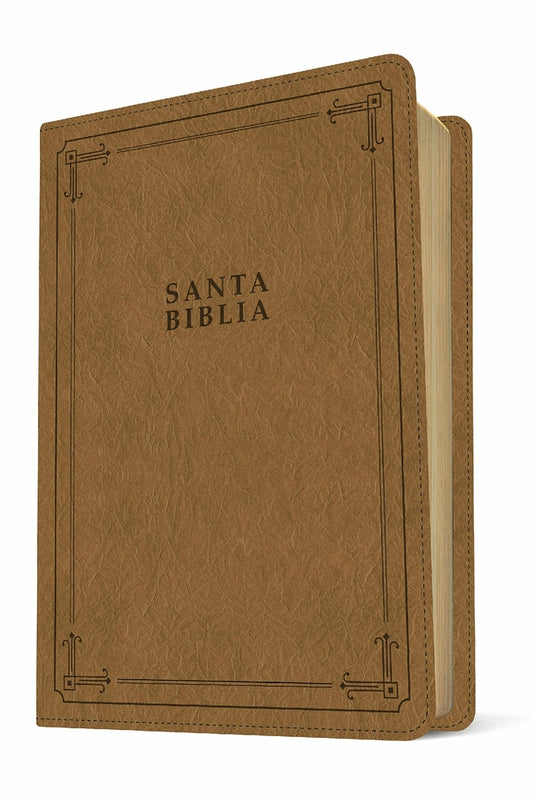 Santa Biblia NTV, Edición de referencia Ultrafina, Letra Grande (SentiPiel Marrón claro)