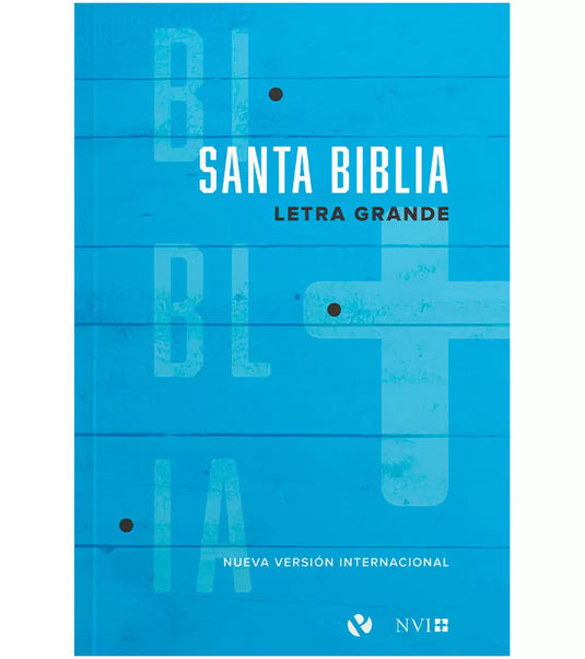 Santa Biblia NVI, Letra Grande, Tapa Rústica Azul