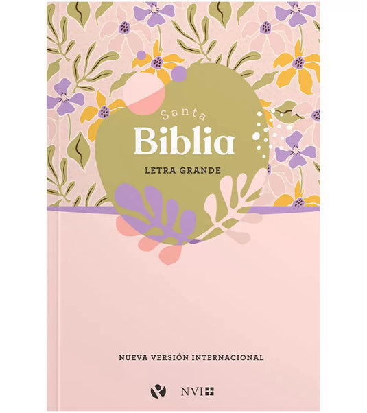 Santa Biblia NVI, Letra Grande, Tapa Rústica Flores