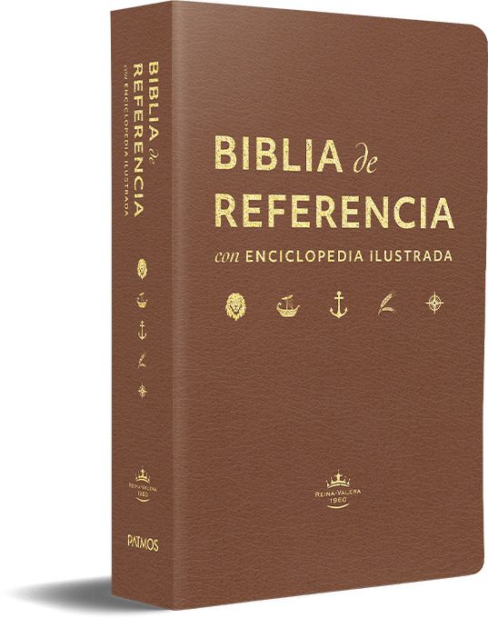 Cargue la imagen en el visor de la galería, Biblia de referencia con enciclopedia ilustrada RVR 1960 (imitación piel marrón)
