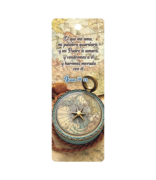 Separador de libros 3D unisex Juan 14:23 (bilingüe)