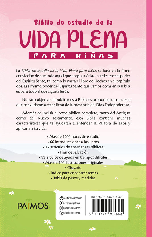 Biblia de estudio de la vida plena RVC para niñas