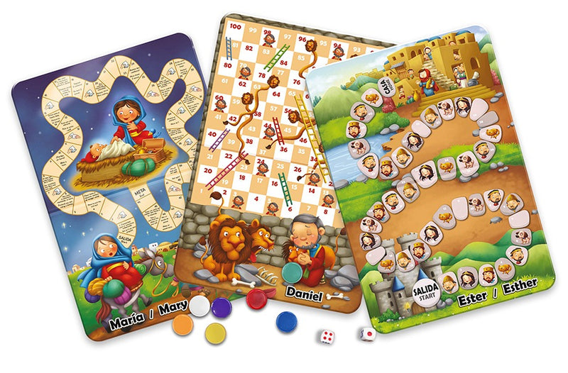 Cargue la imagen en el visor de la galería, Multijuego Bíblico Bilingüe (Incluye 6 Juegos)
