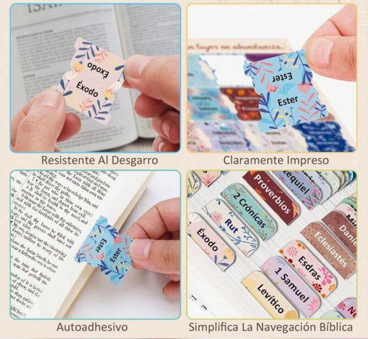 75 etiquetas bíblicas florales