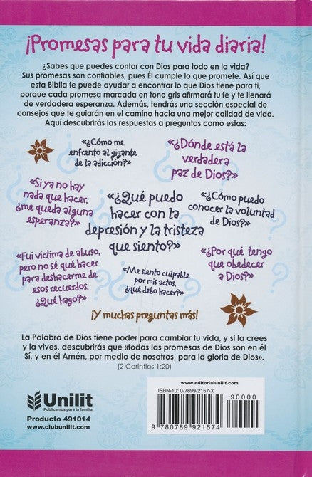 Cargue la imagen en el visor de la galería, Biblia de Promesas RVR 1960, Edición para jóvenes mujer, Tapa dura
