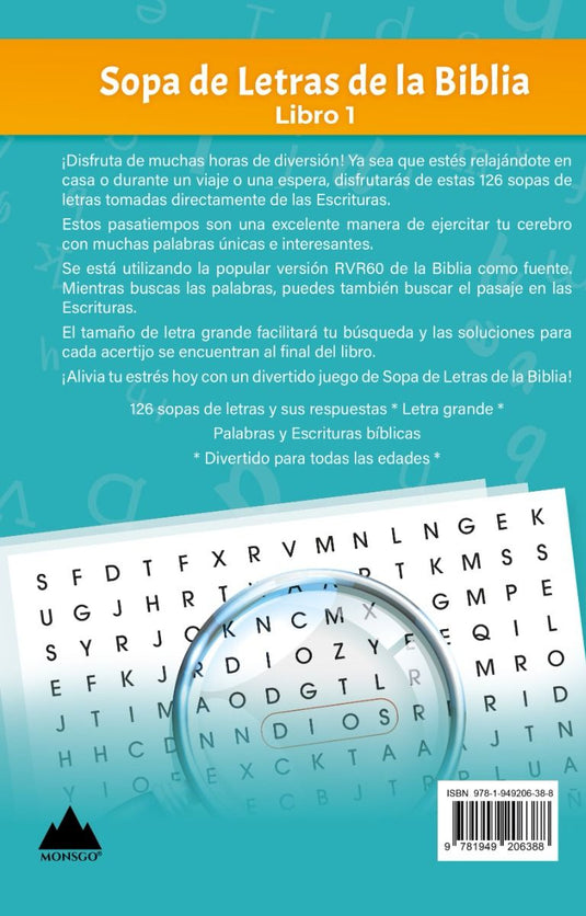 Sopa de letras de la Biblia, Letra Grande, Libro 1