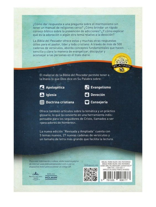 Biblia del Pescador RVR 1960, Letra Grande, Tapa dura