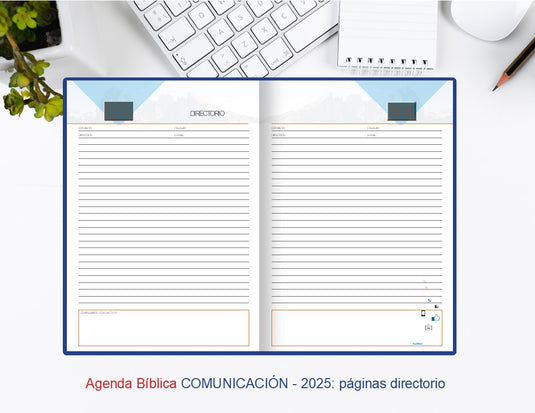 Agenda Bíblica grande 2025 (azul oscuro)
