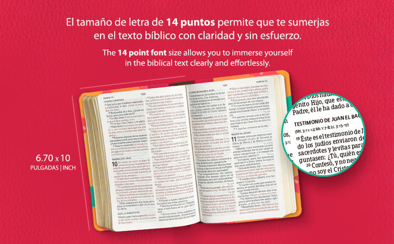 Cargue la imagen en el visor de la galería, Biblia NVI, Letra Gigante, símil piel Floral
